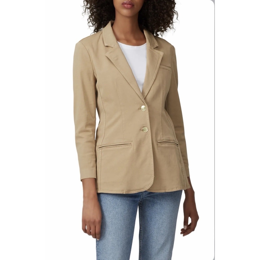 Current/Elliott Highball Blazer S Cream Made in USA Quiet Luxury Old Money